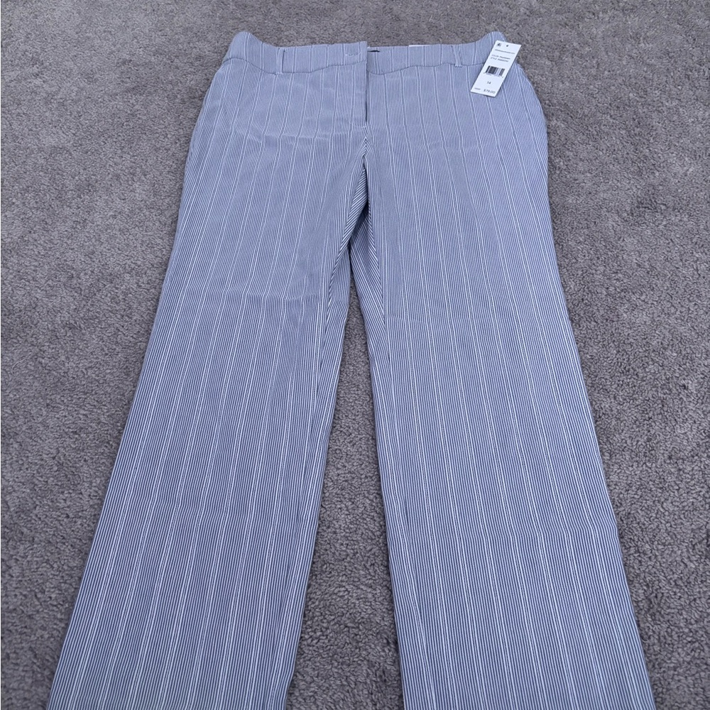 Rafaella Women's Pinstriped Gray Trousers